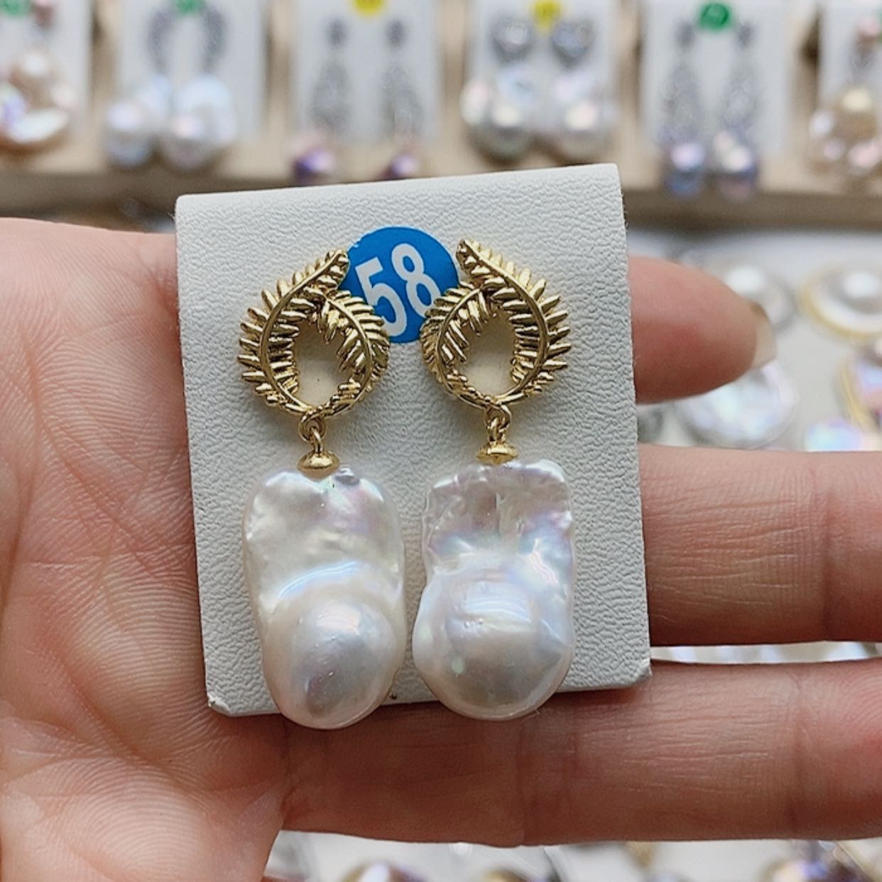 【闪购商品】淡水珍珠耳饰银S925镶嵌