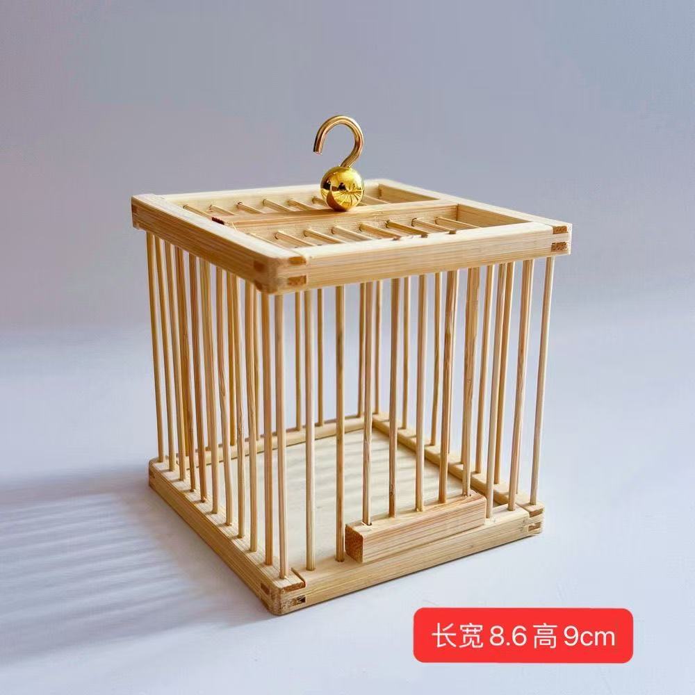 手工榫卯结构竹制蝈蝈笼方形单间结实（顺丰包邮  偏远地区不包邮）