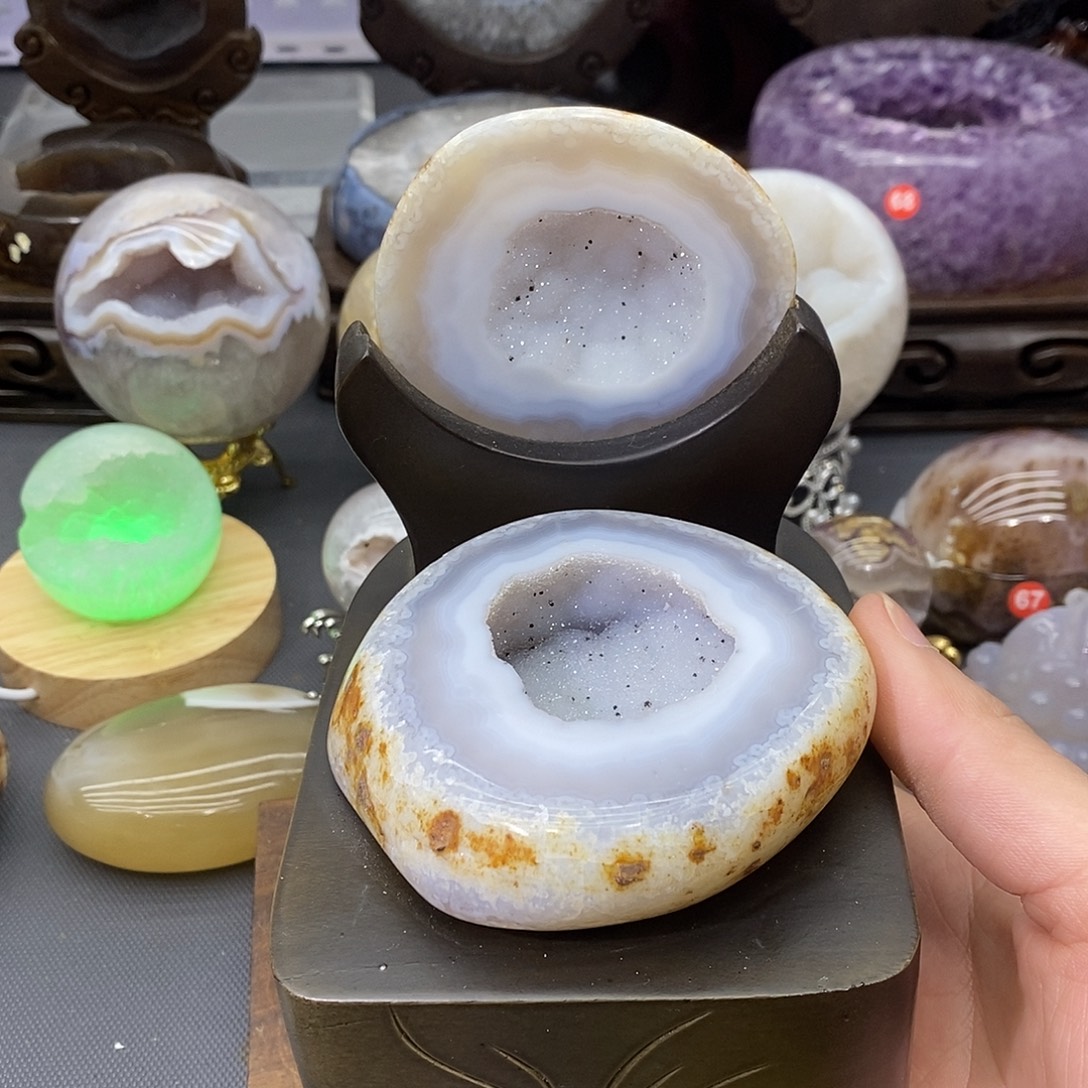 未镶嵌摆件紫晶聚宝盆