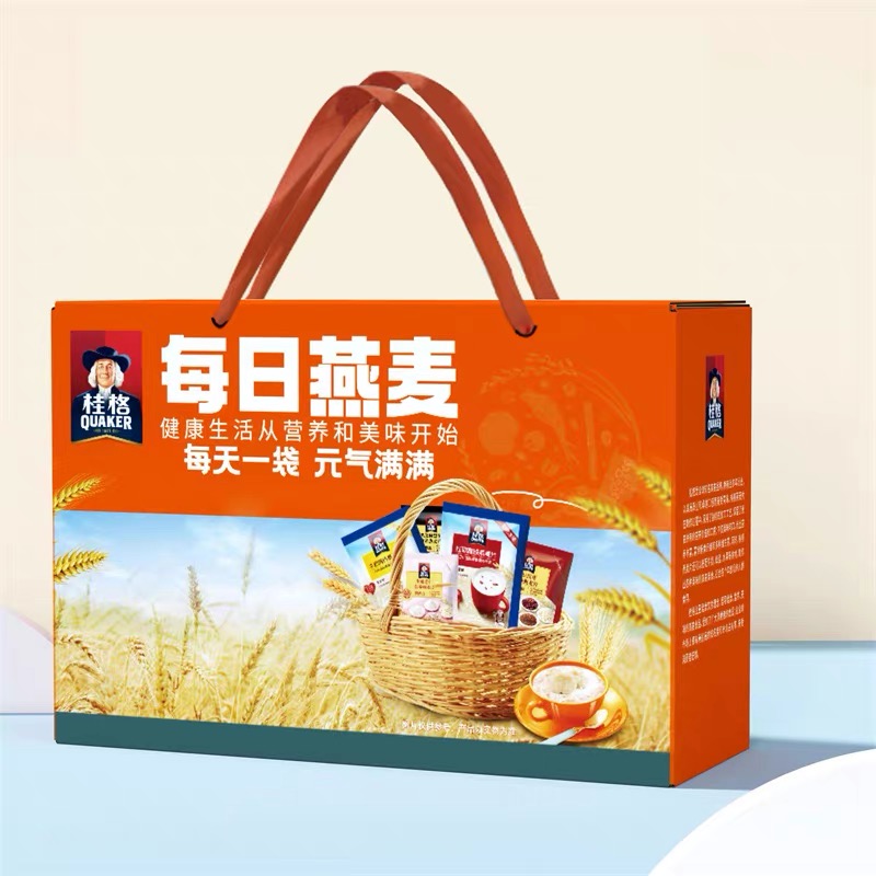 桂格每日燕麦30天元气早餐多口味冲泡即食营养谷物代餐健康礼盒装