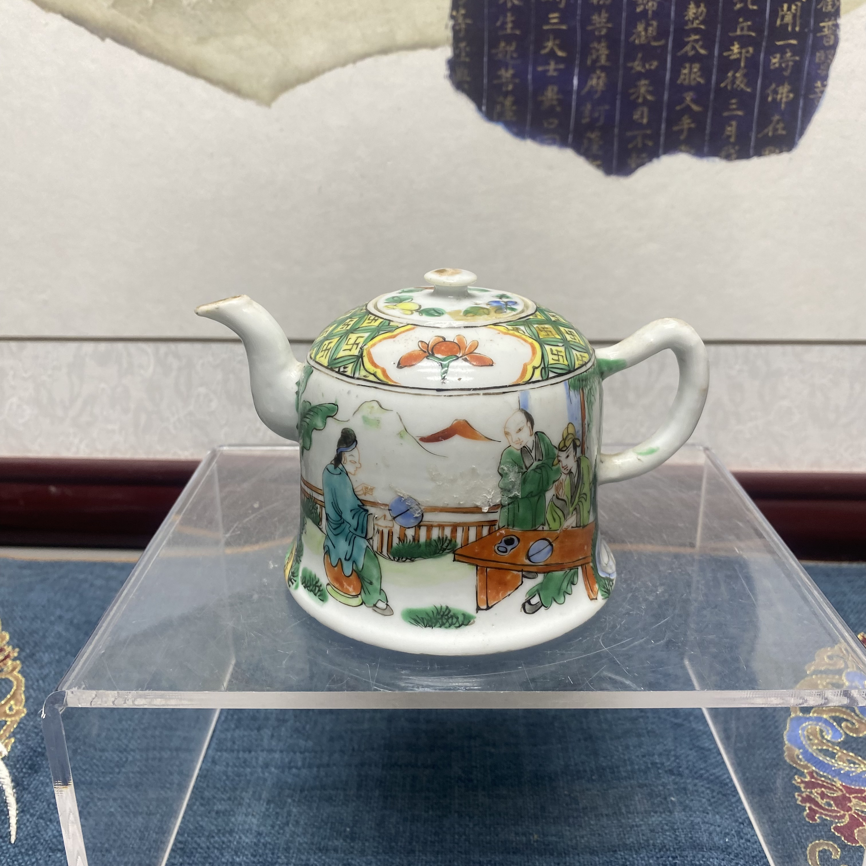 清咸丰五彩人物故事执壶93/古玩/KC20250228009