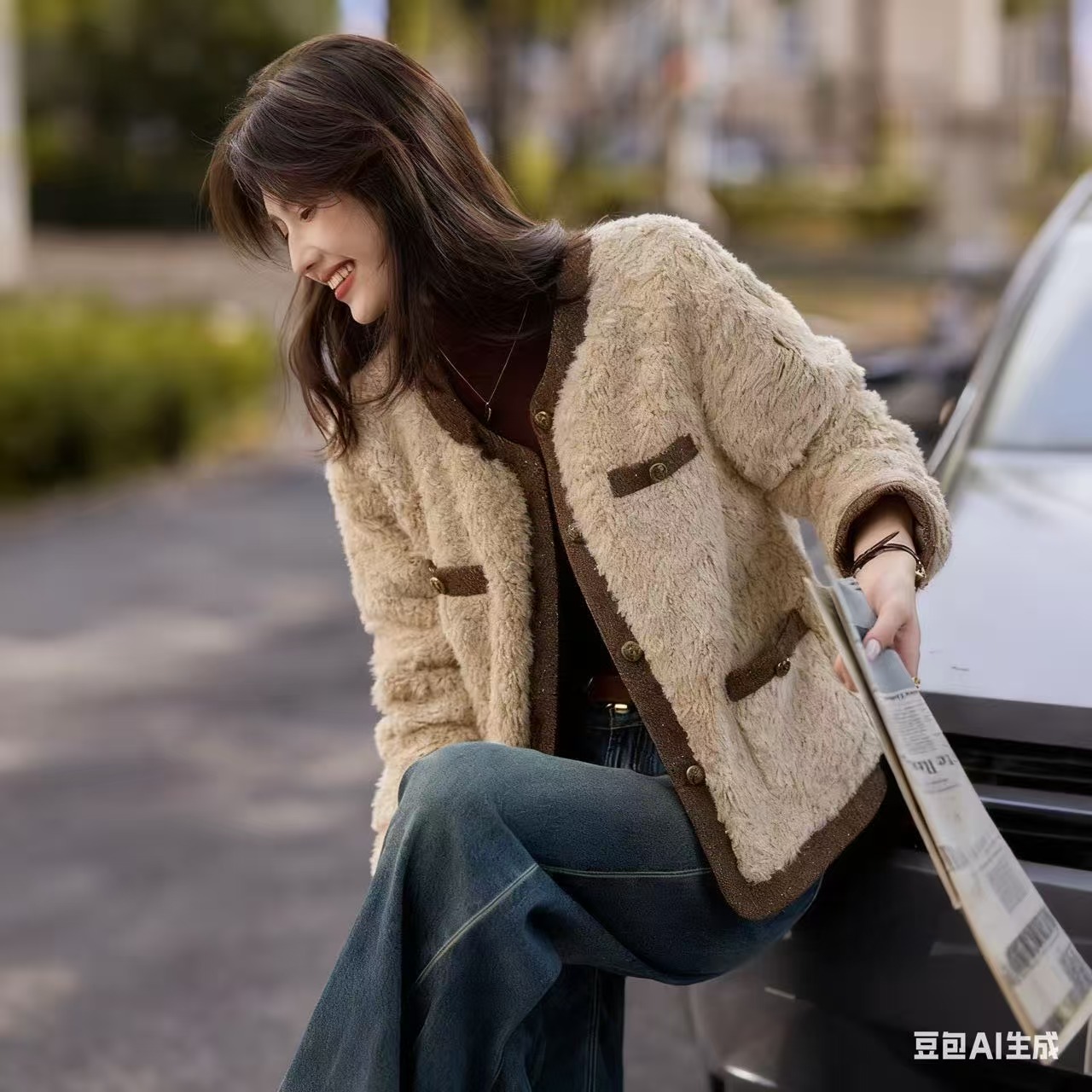 017韩版洋气女装小香风女常规款冬季厚款加厚短外套