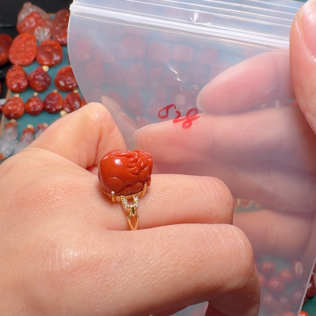 南红玛瑙南红银S925镶嵌