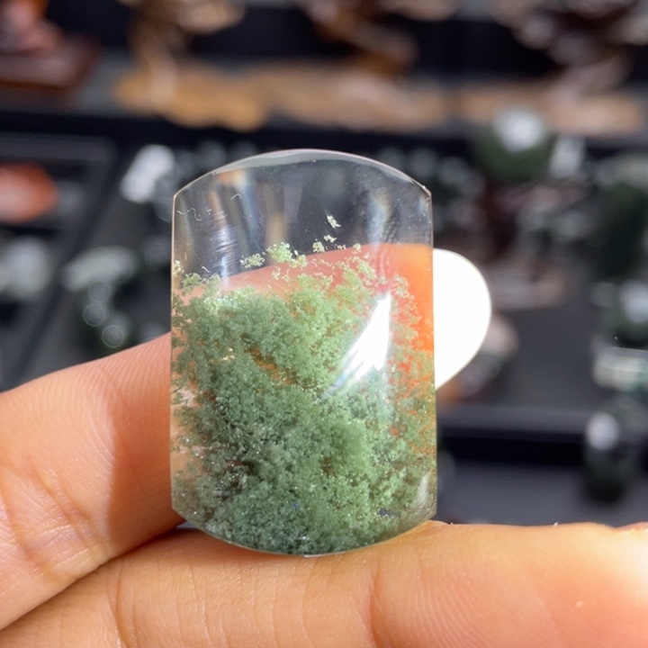 水晶未镶嵌颈饰绿幽灵无事牌定制