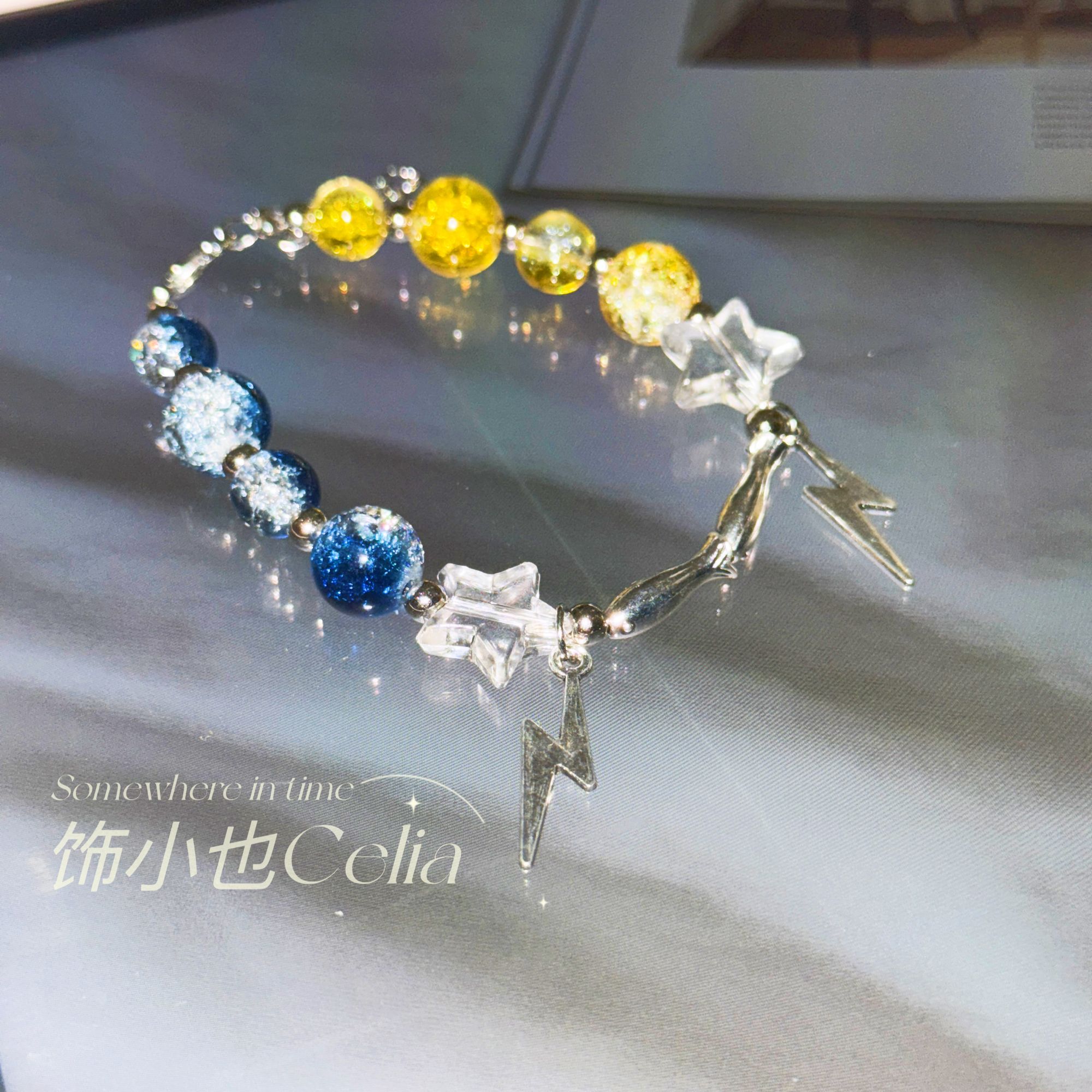 合金仿水晶手链 【YUYU】栩多小渝同人手链串珠