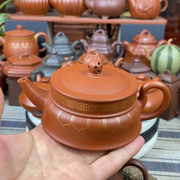 紫砂茶壶禅玉230cc原矿一厂老红土紫砂新年福利价