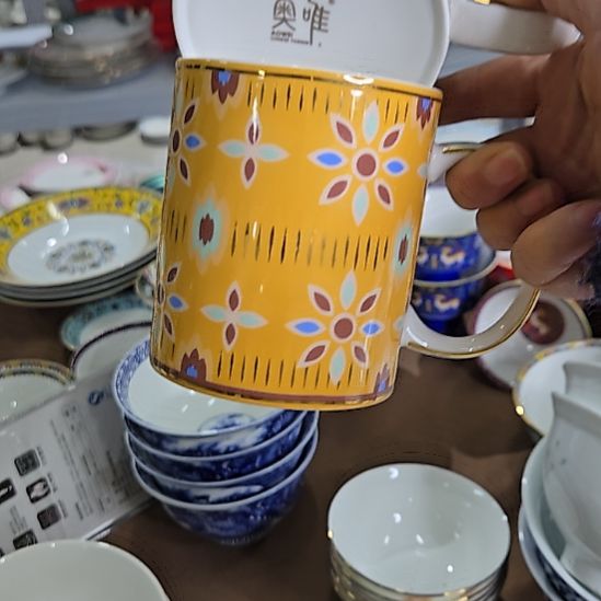 瓷片微瑕奥维马克杯2个666666