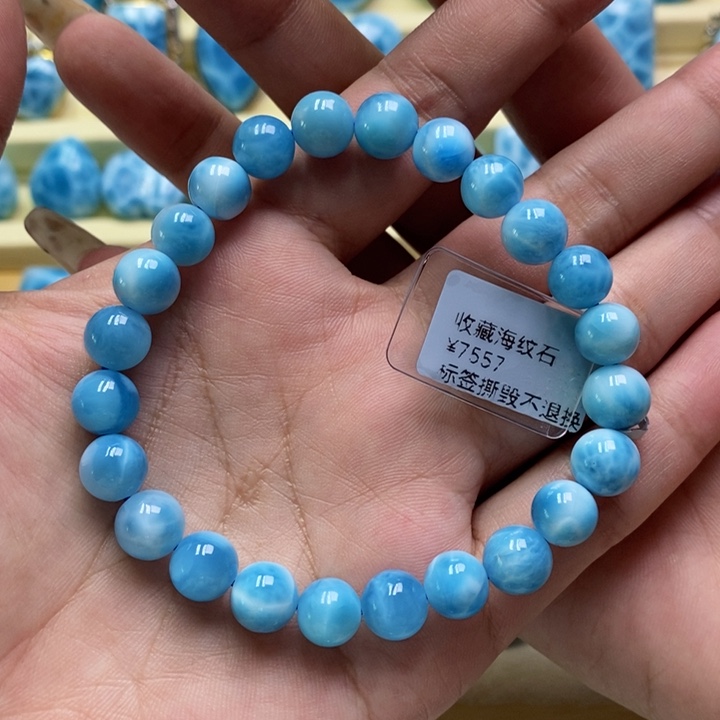 针钠钙石（海纹石）未镶嵌手链