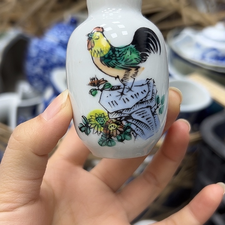 80年代描金花瓶0000000000000000