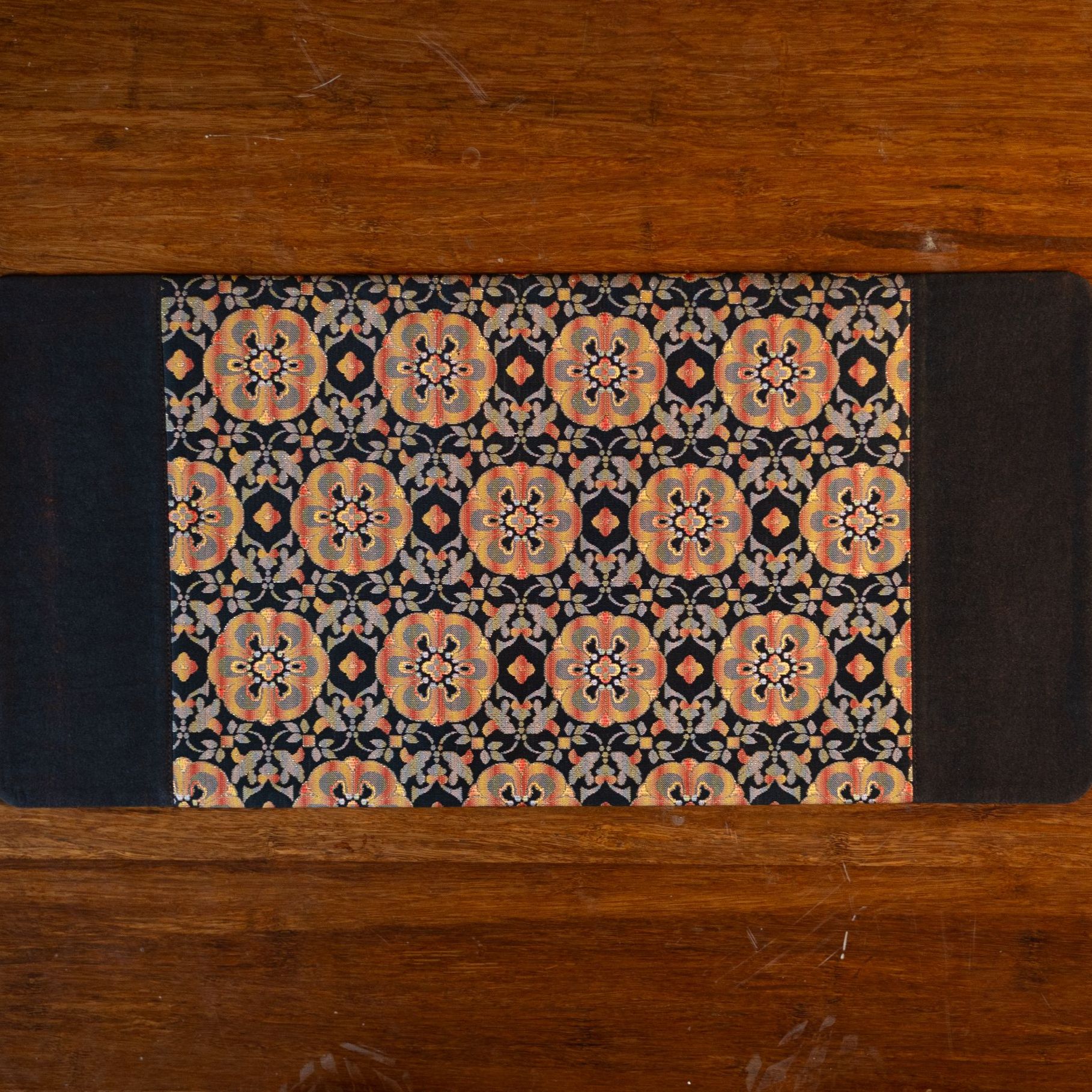 【悦生活】【鹊逢宝华】橙玄色茶席48*23 茶道配件（慢蓝S1961）