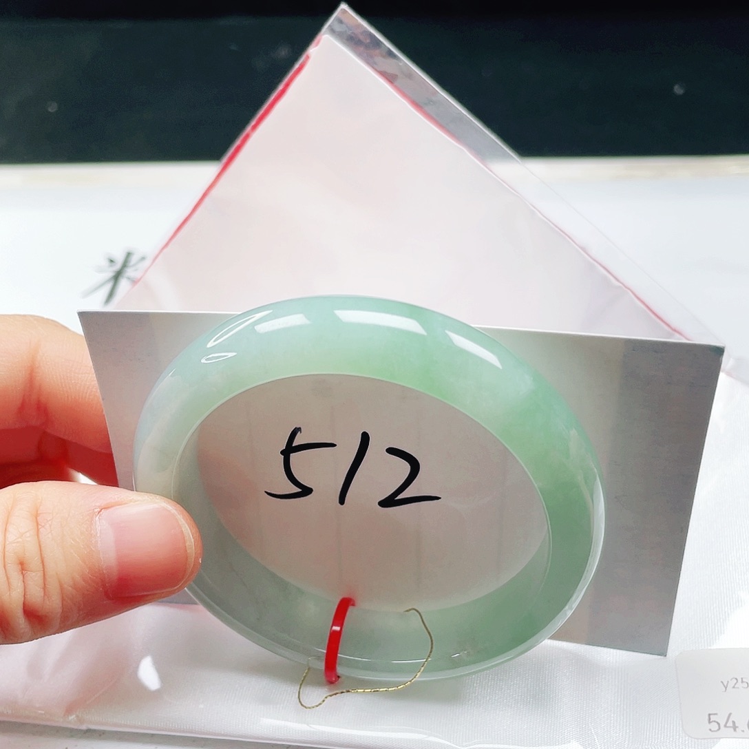 翡翠未镶嵌手镯54➕圈口