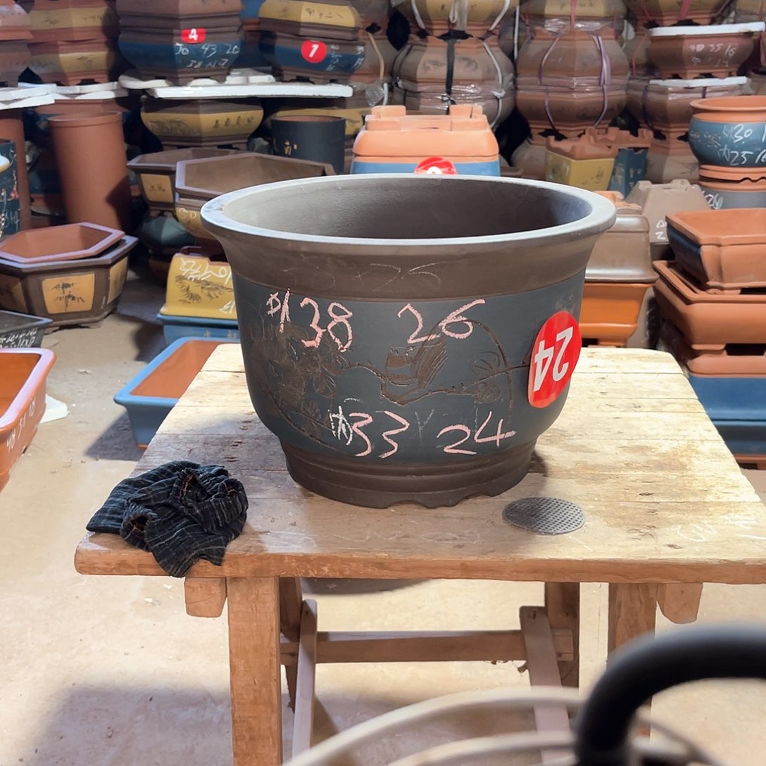 紫砂花盆大金钟盆一个