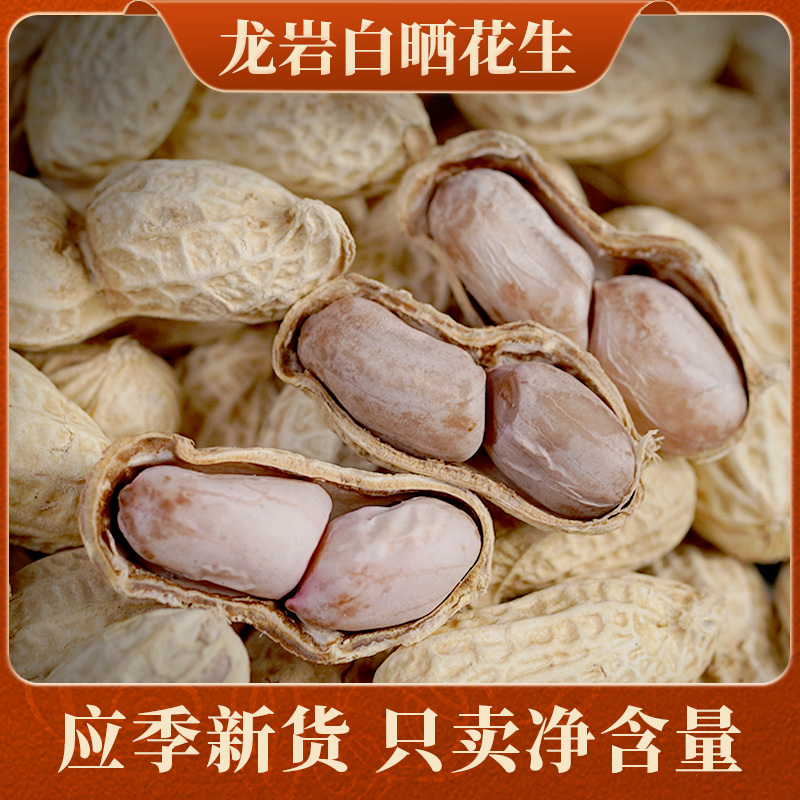 龙岩水煮白晒咸干湿烤带壳花生咸干原味花生熟正宗特产2025新货