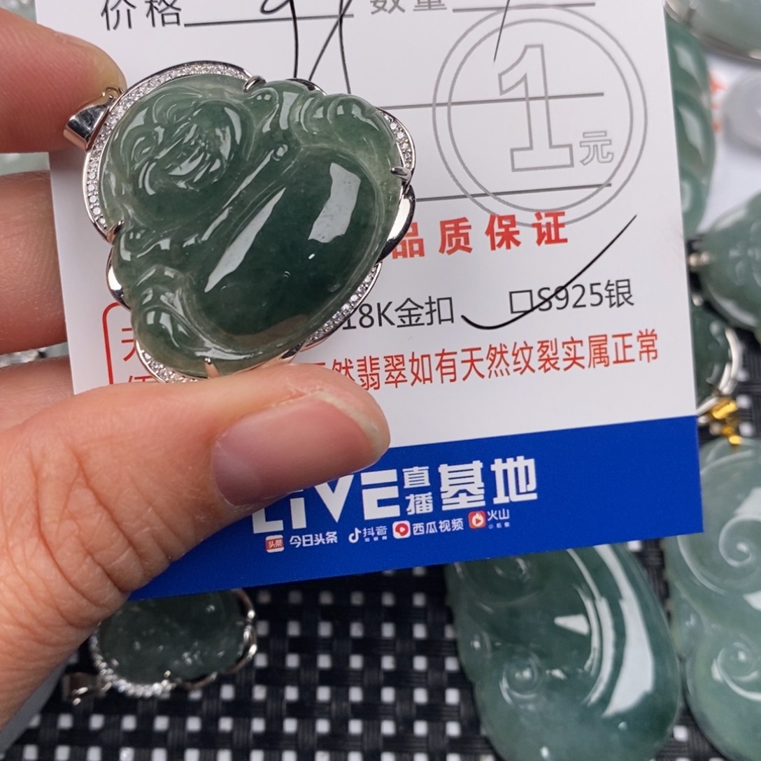 翡翠银S925镶嵌颈饰