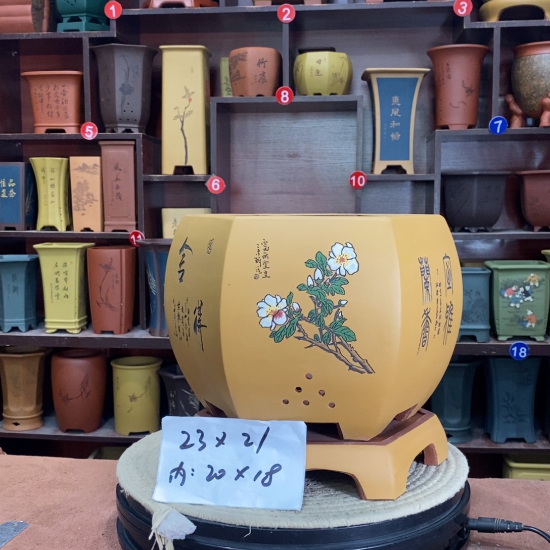 紫砂艺术紫砂花盆