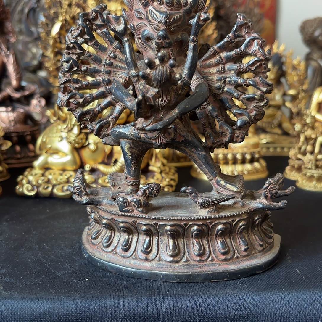 大威德金刚黄铜摆件