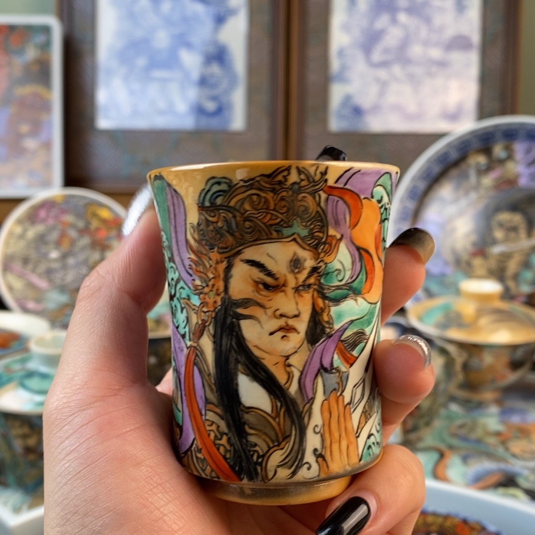 全手工胎手工绘画陶瓷杯