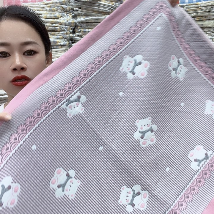 棉粉色小熊纯棉面料