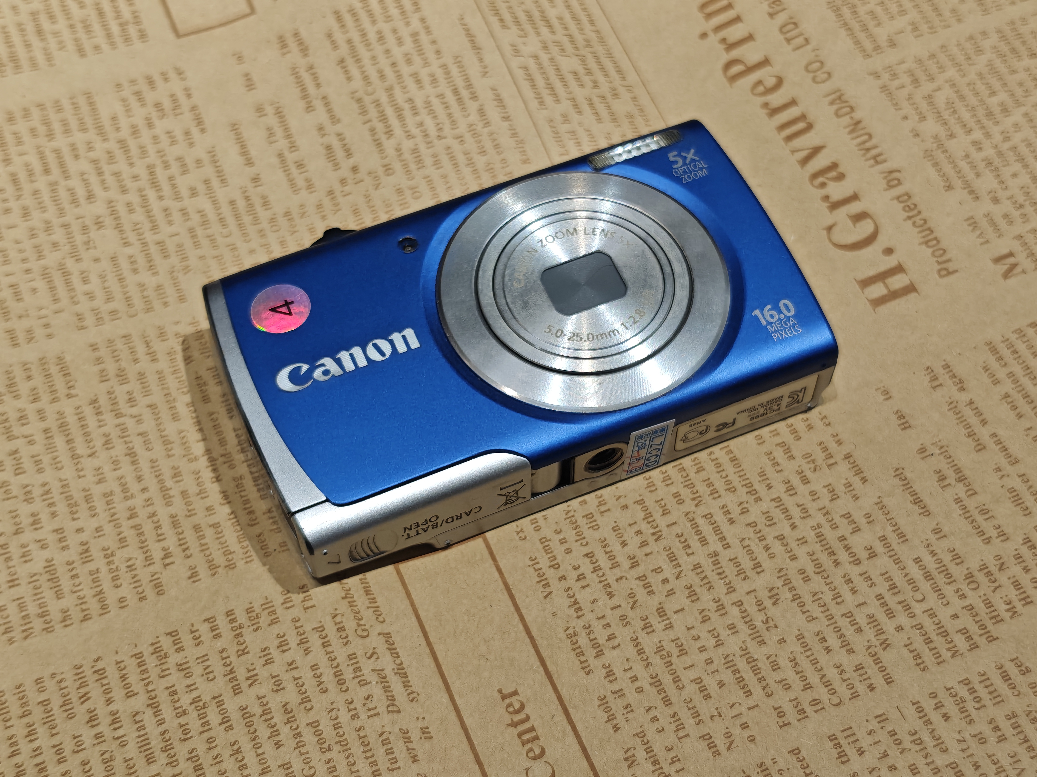 9新 Canon/佳能 佳能a2600 1600w像素5倍变焦 蓝色 人像冷白皮