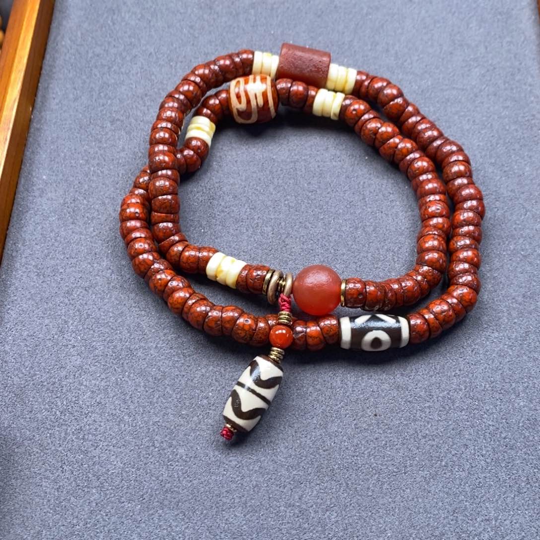 菩提把件未镶嵌星月大肠