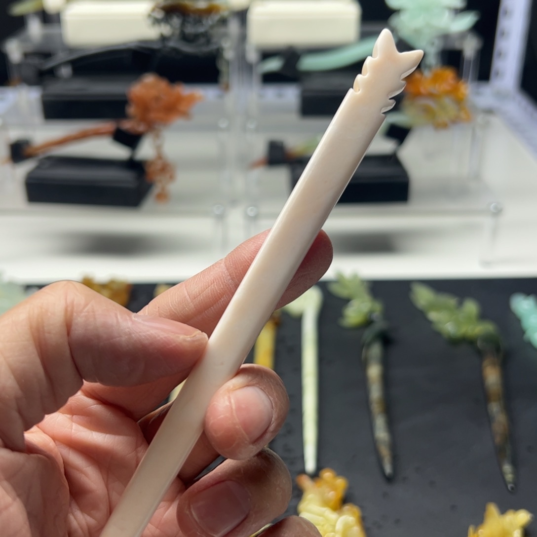 岫玉福利发簪未镶嵌