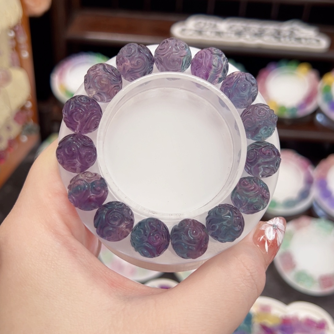 萤石手串未镶嵌y***o手串