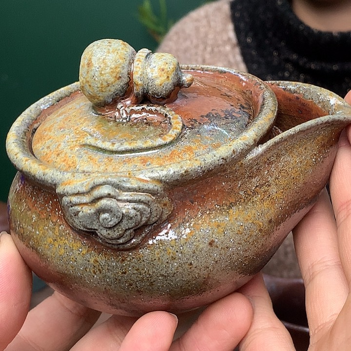 紫砂柴烧纯自然柴烧