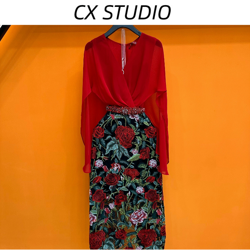 {暖暖}编码11 经典收腰轻奢时尚夏季连衣裙（定制女装）TG106