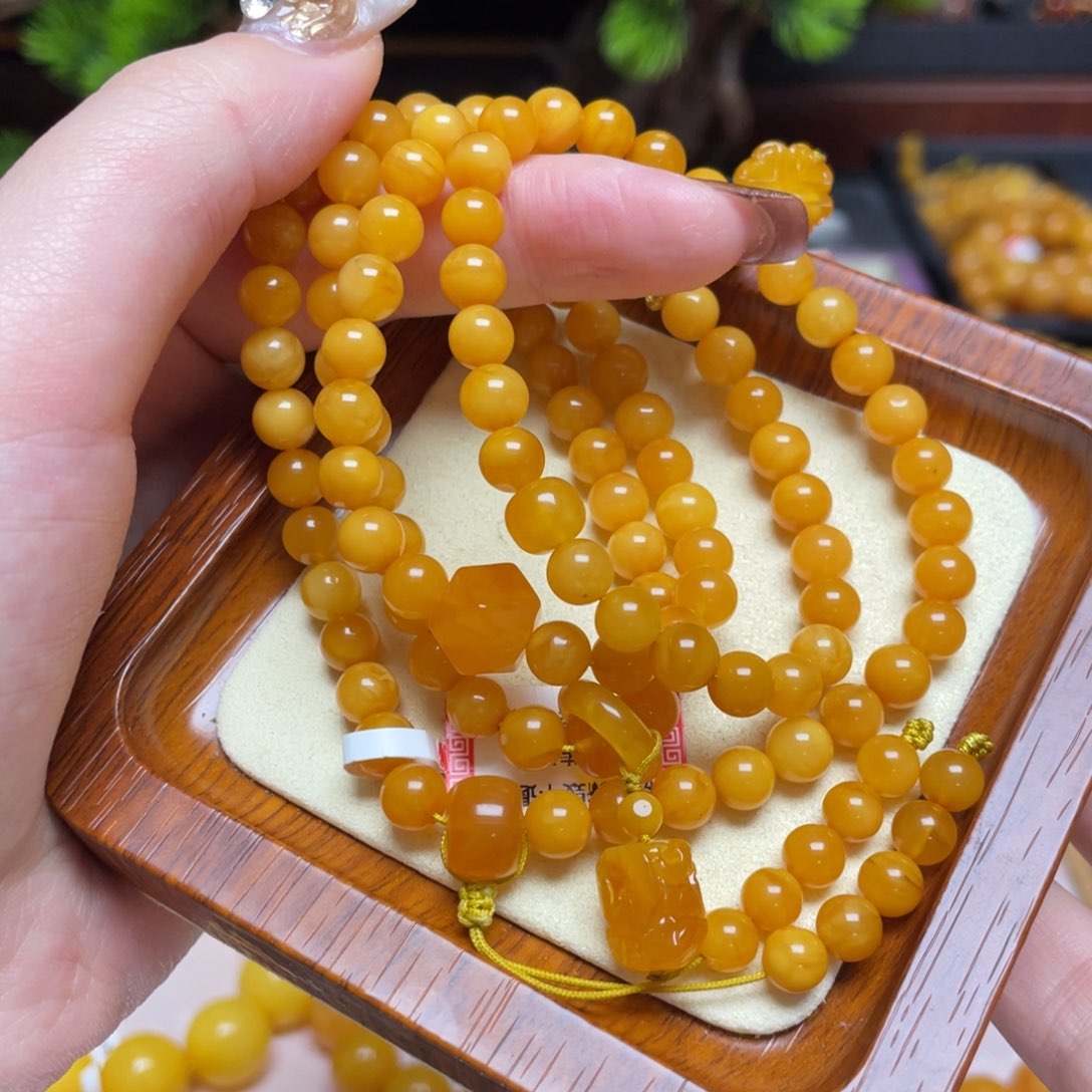 蜜蜡手链未镶嵌手串