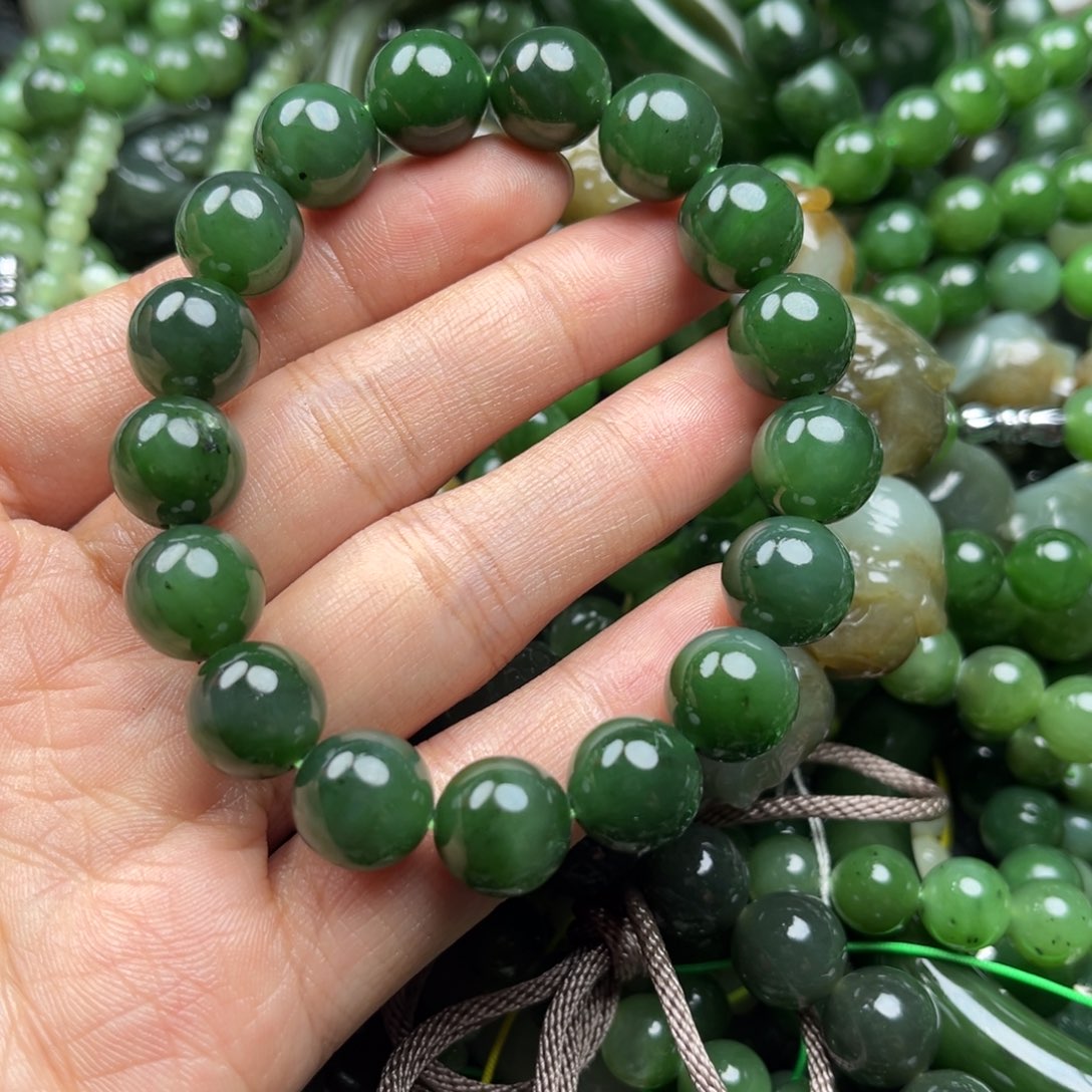 和田玉（碧玉）未镶嵌手串