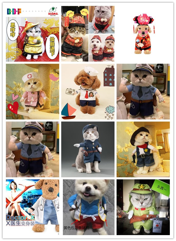 综合狗狗变身装狗搞笑搞怪直立站立装海盗牛仔宠物服饰狗狗狗服饰