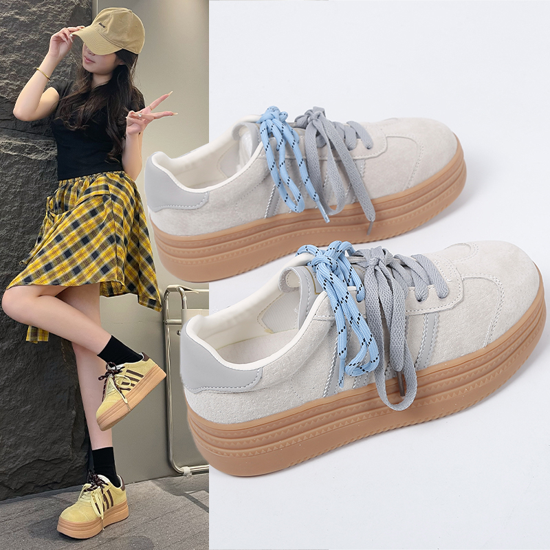 真皮小众休闲鞋夏季秋季百搭女鞋学生春秋ins韩版厚底小白鞋