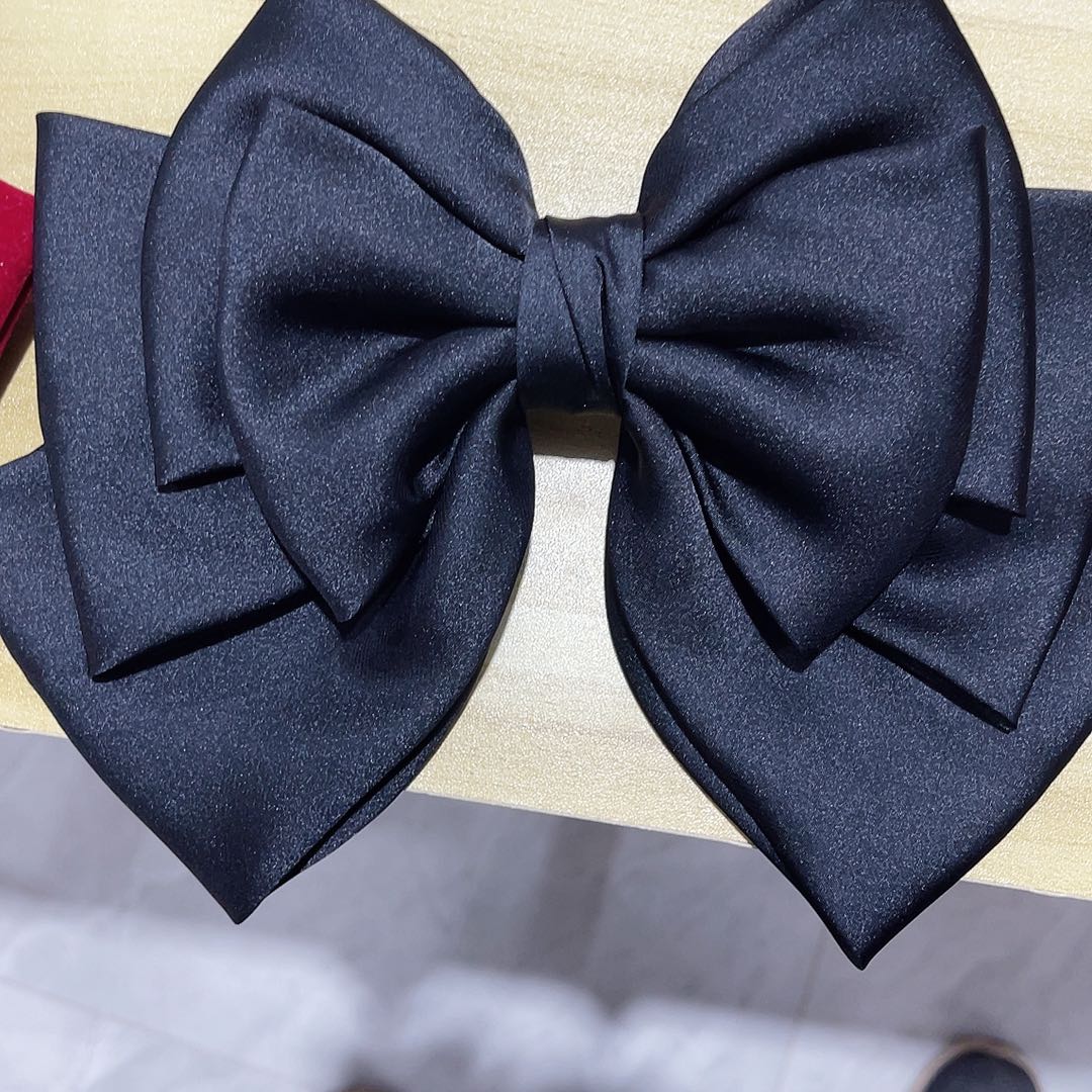 皮质铁合金蝴蝶结发夹