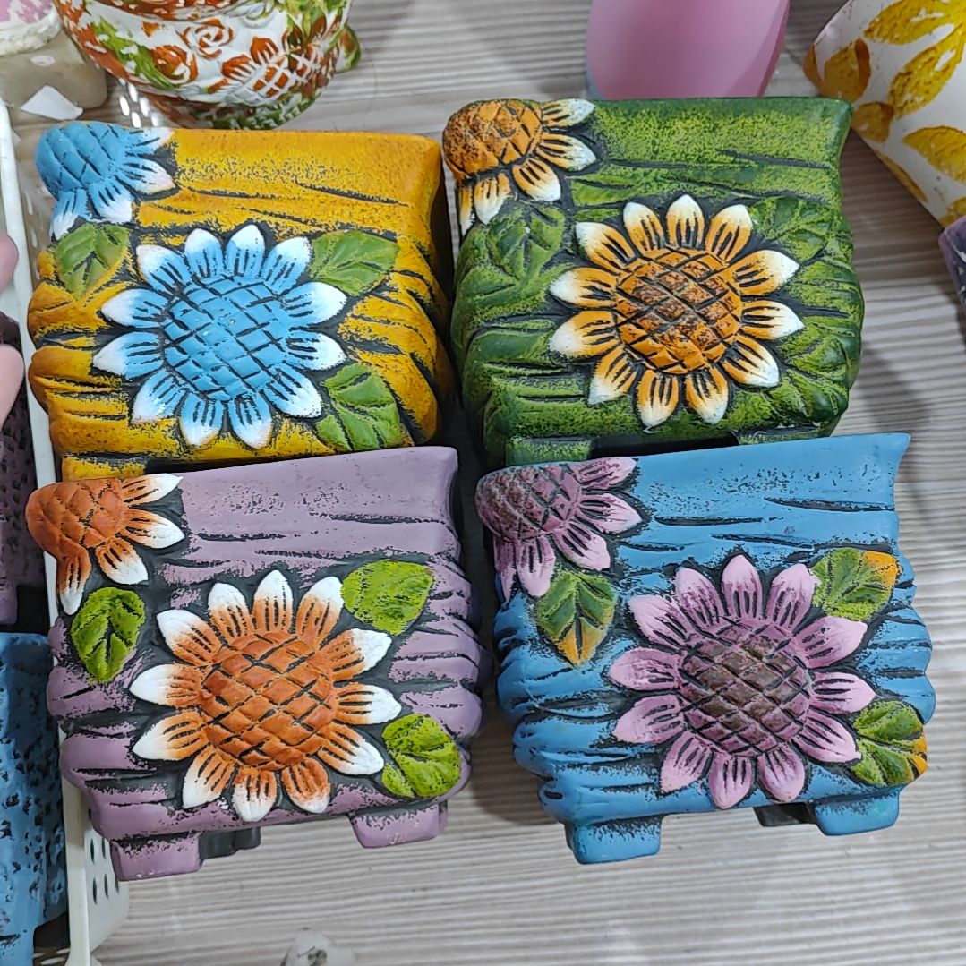 红陶吸水透气的白陶花盆凑满12发货