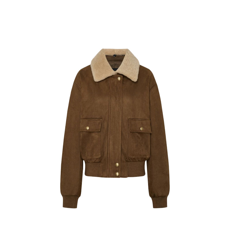 【老李推荐】学院风可拆卸毛领夹克外套T508