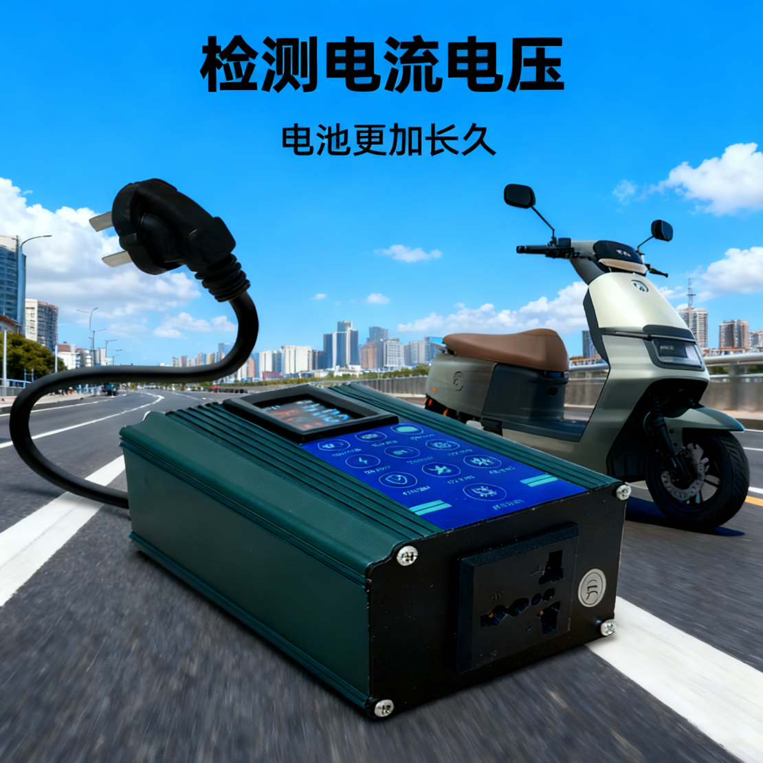 铝合金智能检测保护电动车通用激活插座