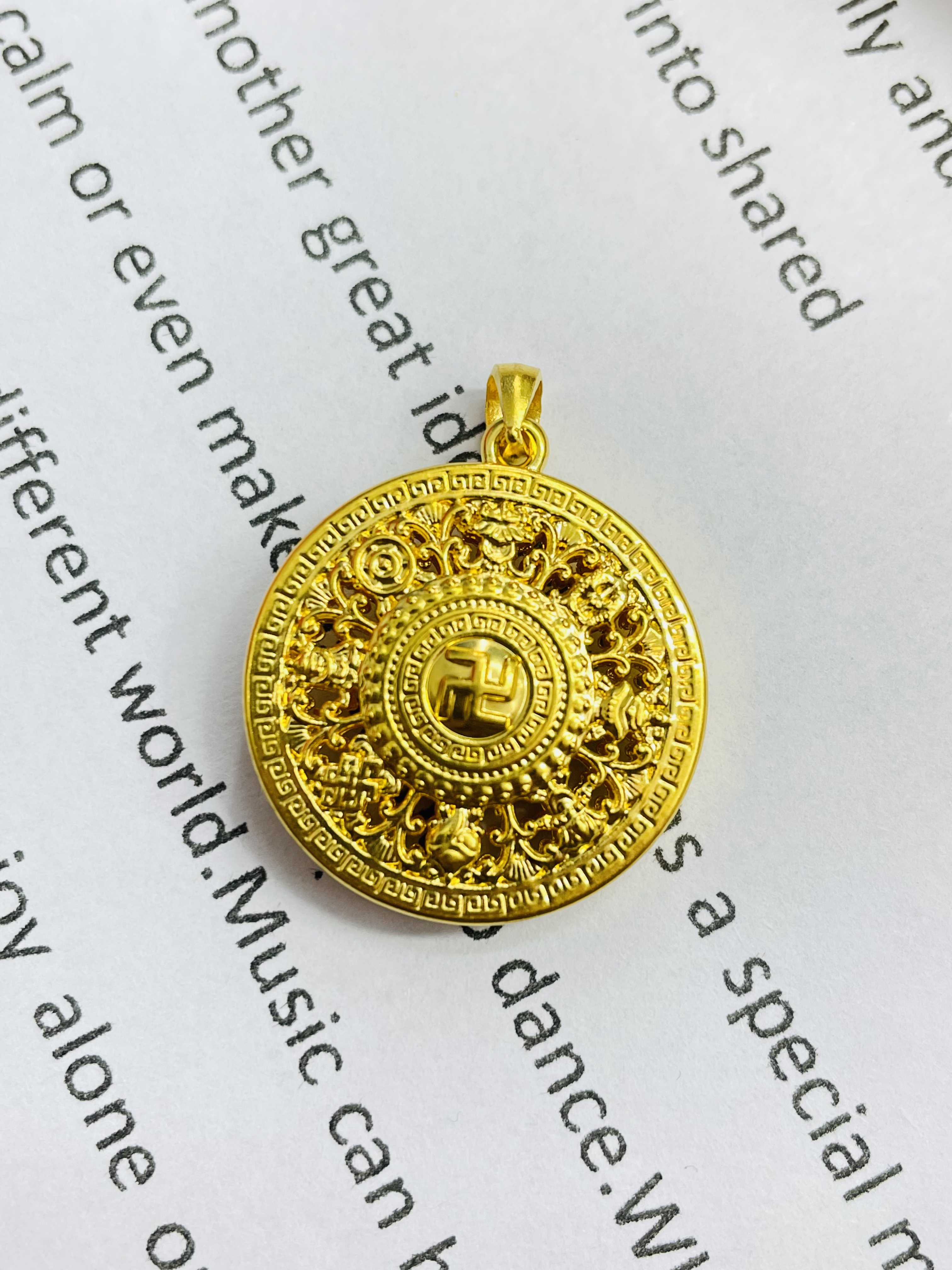 足金999卡28罗盘黄金首饰配件DP2849-02640