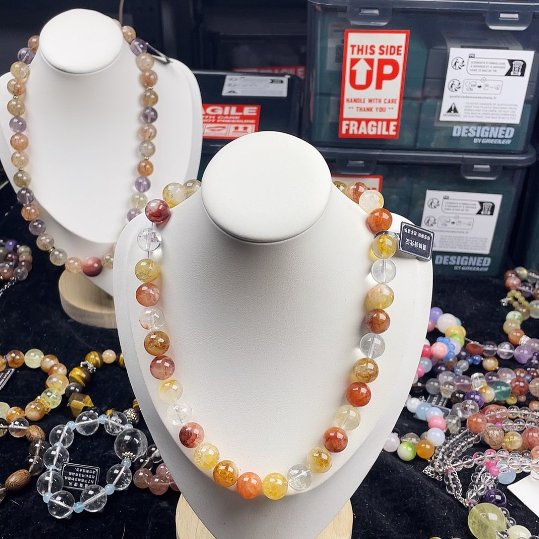 烟晶银S925镶嵌手链