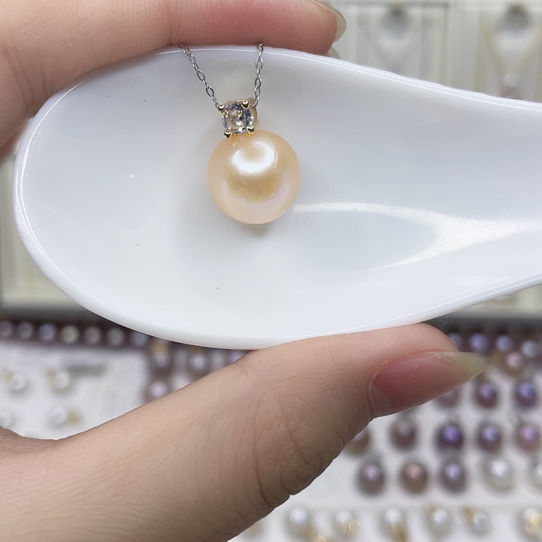 合金淡水珍珠吊坠(赠链)