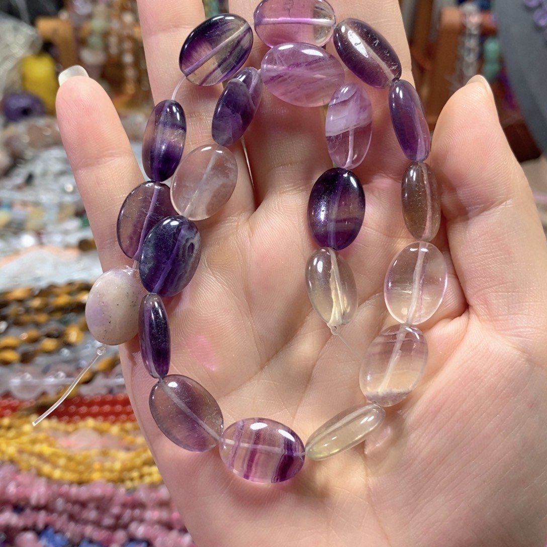 玛瑙/玉髓未镶嵌珠宝半成品莹石圆饼一条卡12*17mm