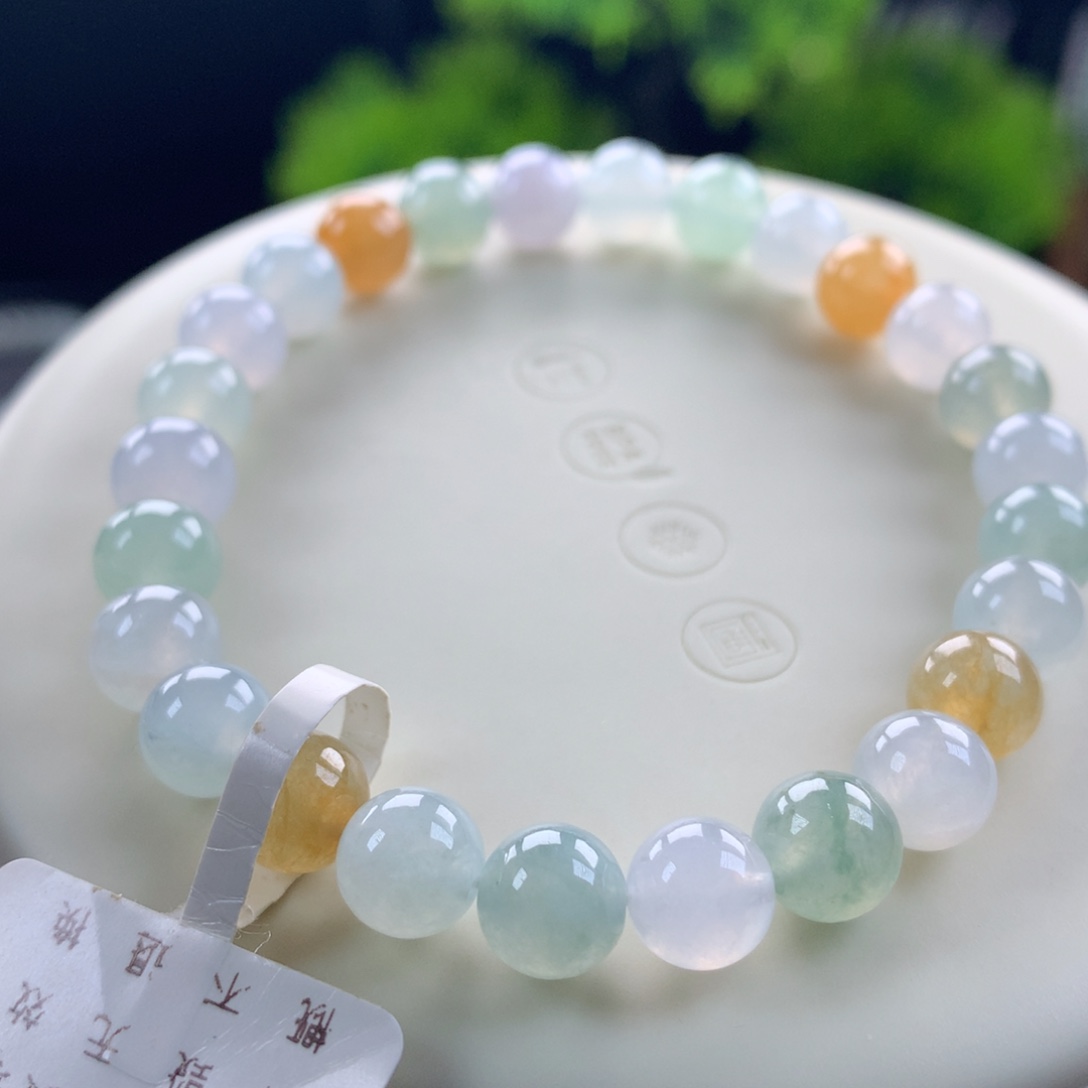 翡翠未镶嵌手链15号卡7.5