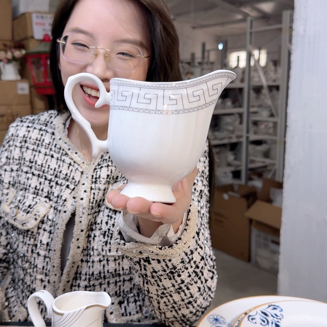 奶罐320ml一个外贸骨瓷