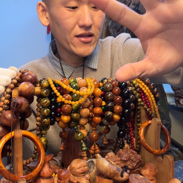 菩***美松木（琥珀木）无事牌素葫芦