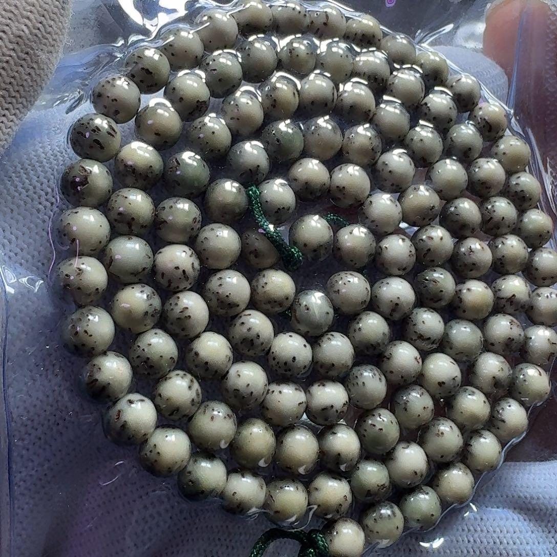 星月菩提手串星月菩提7mm石玉料圆珠
