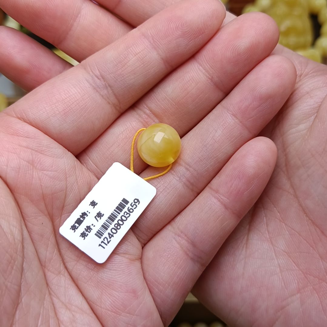 蜜蜡裸石未镶嵌庆*12圆珠