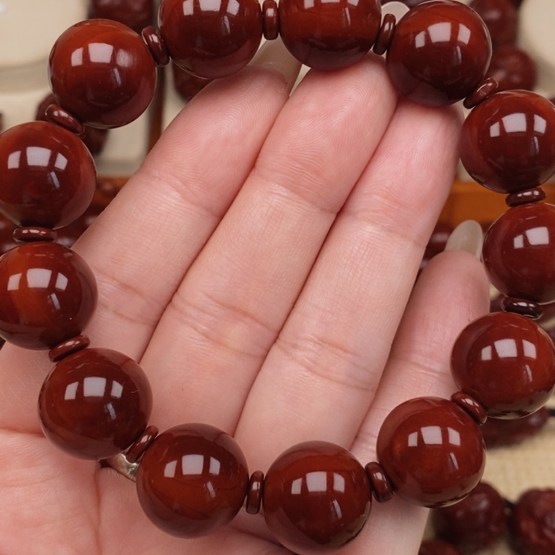 橄榄核吊坠正圆光珠