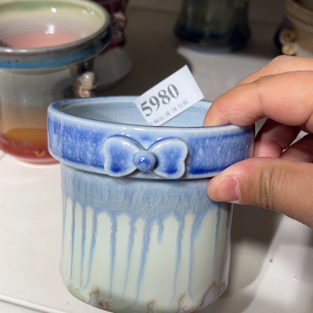 陶瓷景德镇手工花盆