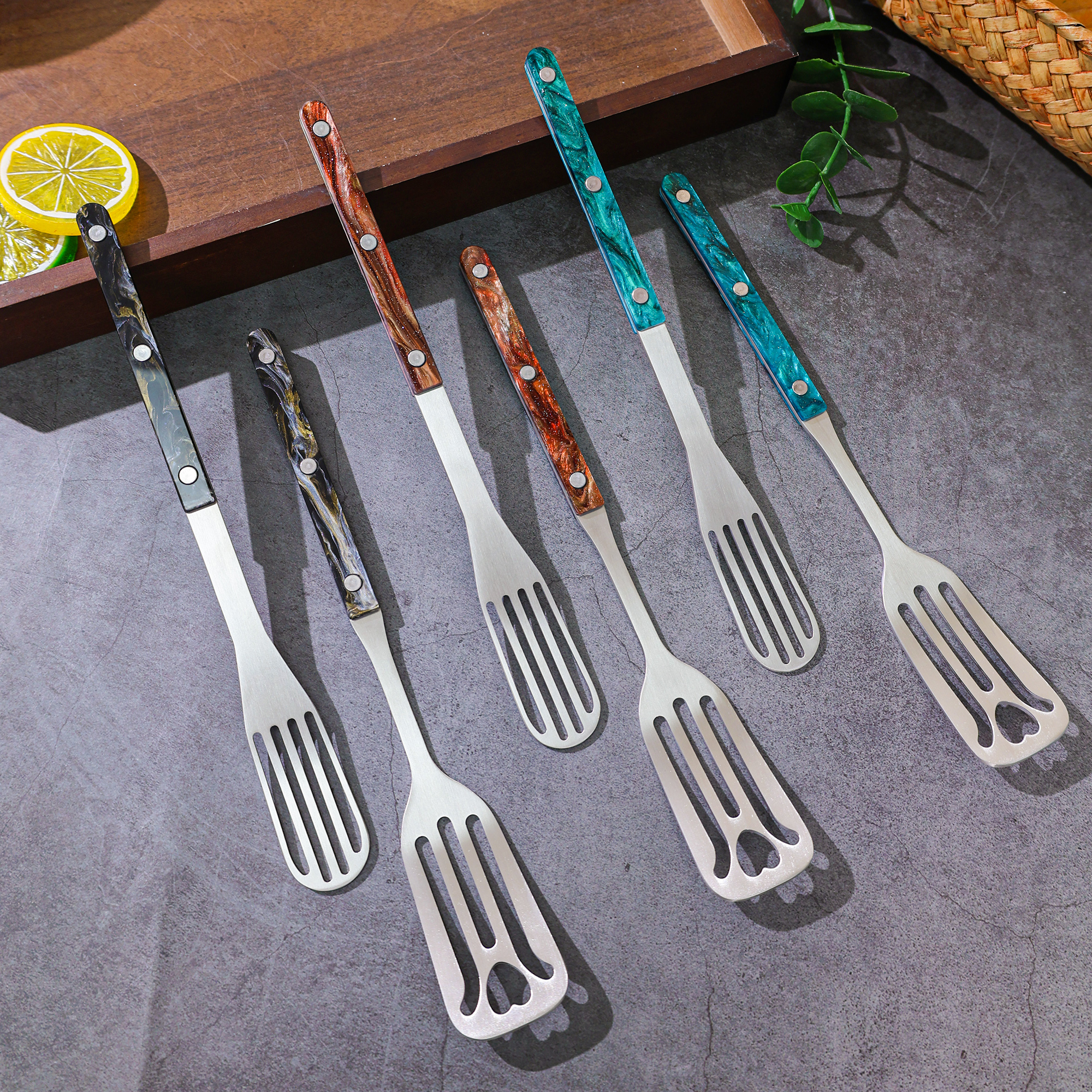 创意长柄搅拌勺搅拌铲304不锈钢烘焙工具打蛋器沙拉勺迷你煎铲