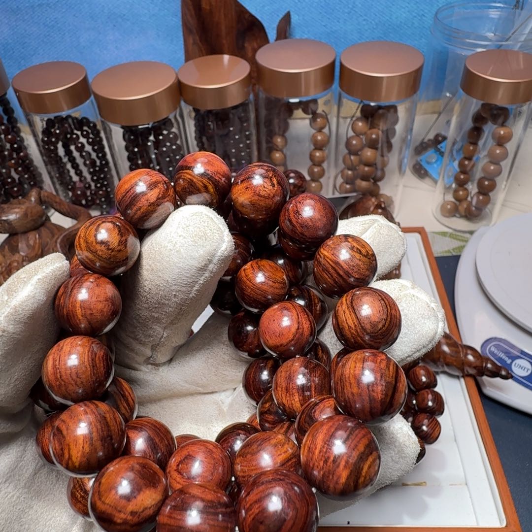 手串/手链黄花梨/降香黄檀海南黄花梨精工1.5多彩大黑线