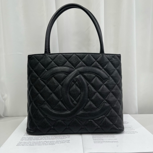 95新 Chanel/香奈儿 香奈儿黑金希尔顿金币单肩包